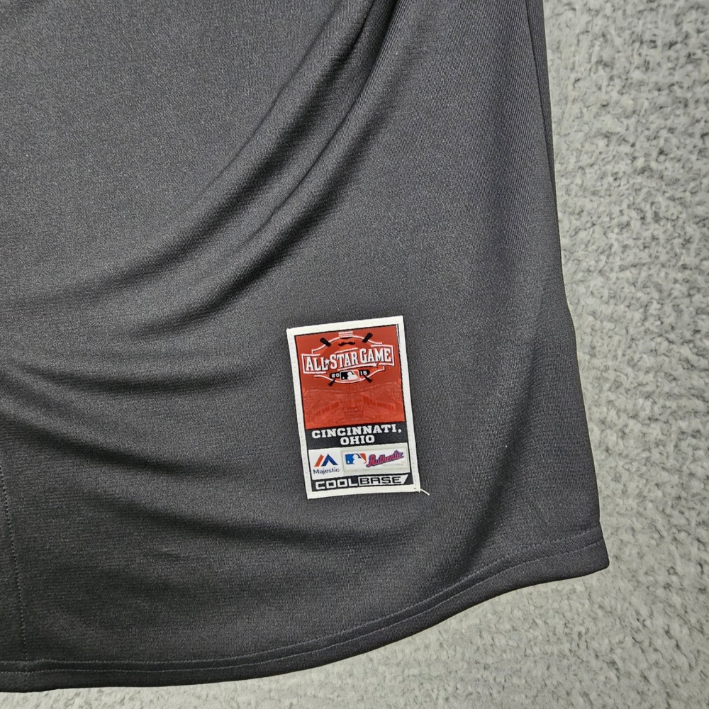 Majestic Mike Trout Jersey Mens 52 Black 2015 MLB All Star Game Angels Cool Base - Picture 4 of 8